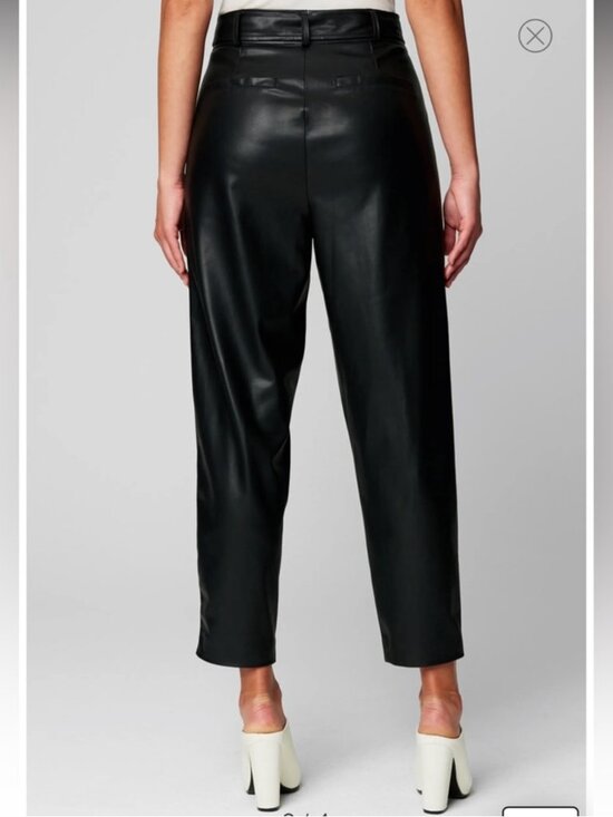 NWT BLANK NYC Black Faux Leather Paperbag Waist in Women's 32 - Picture 11 of 12